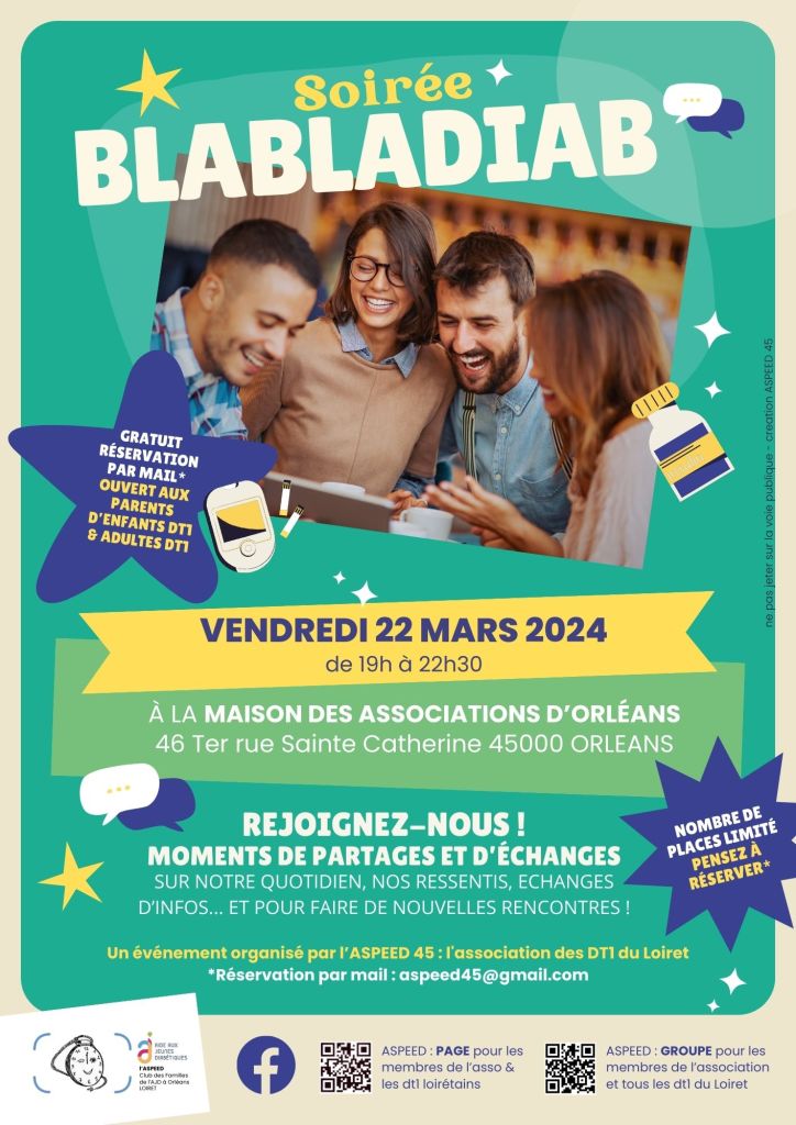 affiche soirée blabladiab 22 mars 2024
